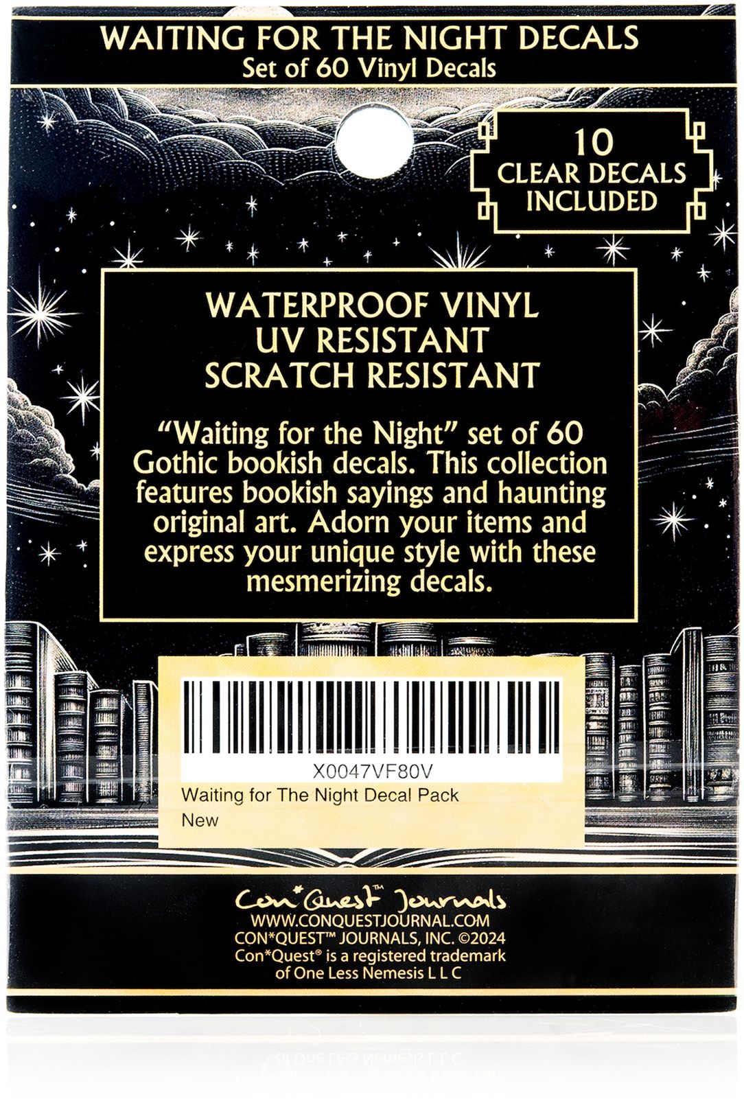 Waiting for the Night Bookish Decals