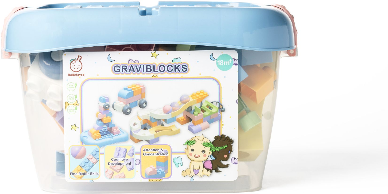 GraviBlocks - 2 in 1 Ball Run and Building Blocks