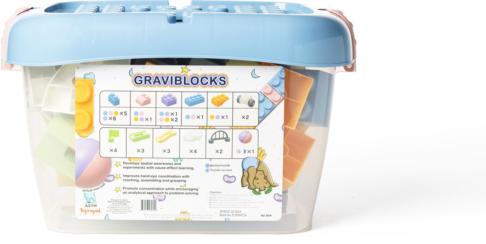 GraviBlocks - 2 in 1 Ball Run and Building Blocks