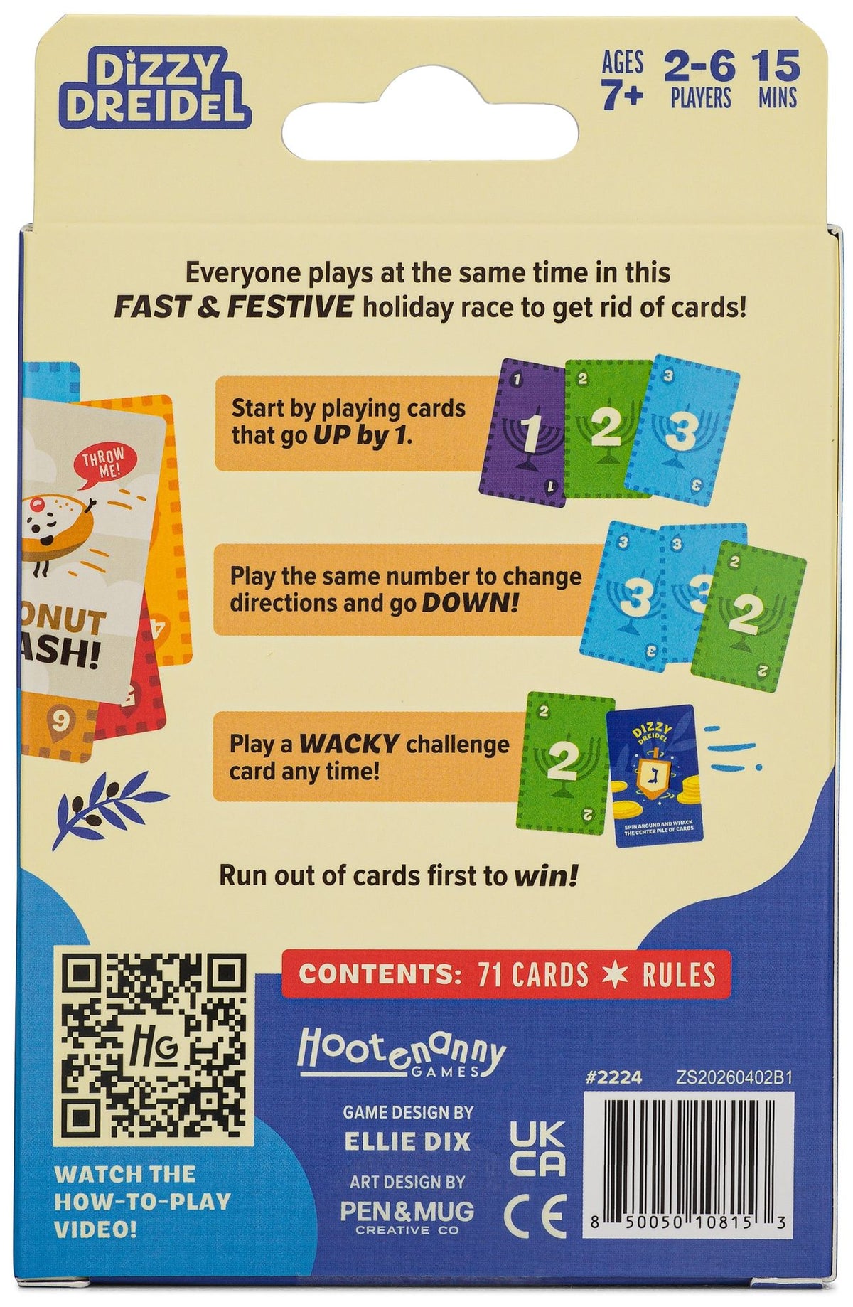 Dizzy Dreidel - A Hanukkah Card Game