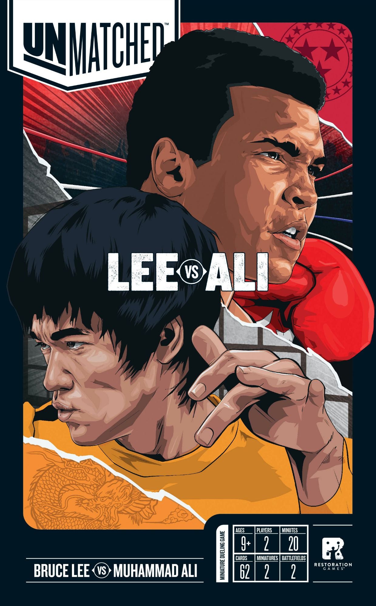 Unmatched Muhammad Ali vs. Bruce Lee by Restoration Games