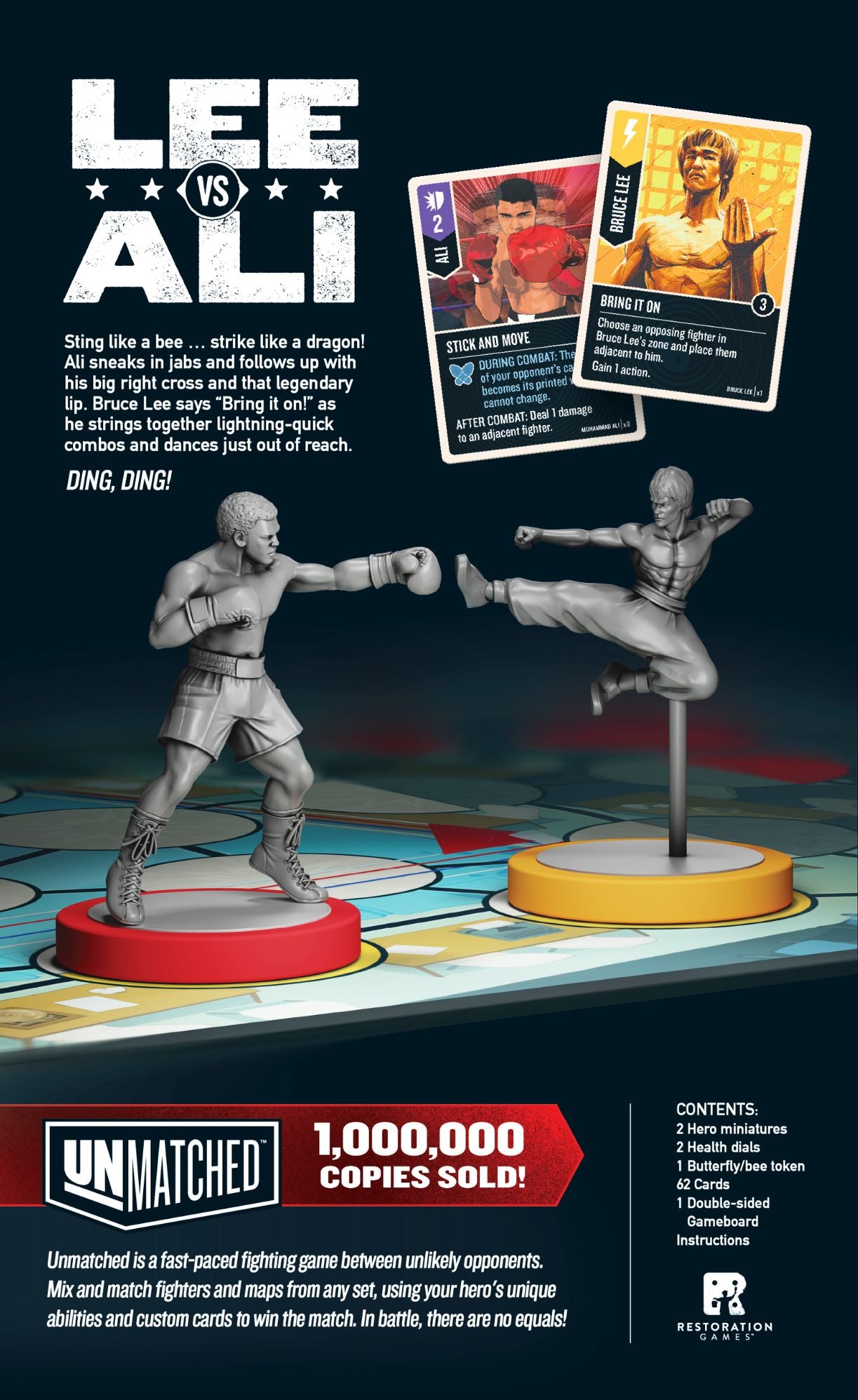Unmatched Muhammad Ali vs. Bruce Lee by Restoration Games