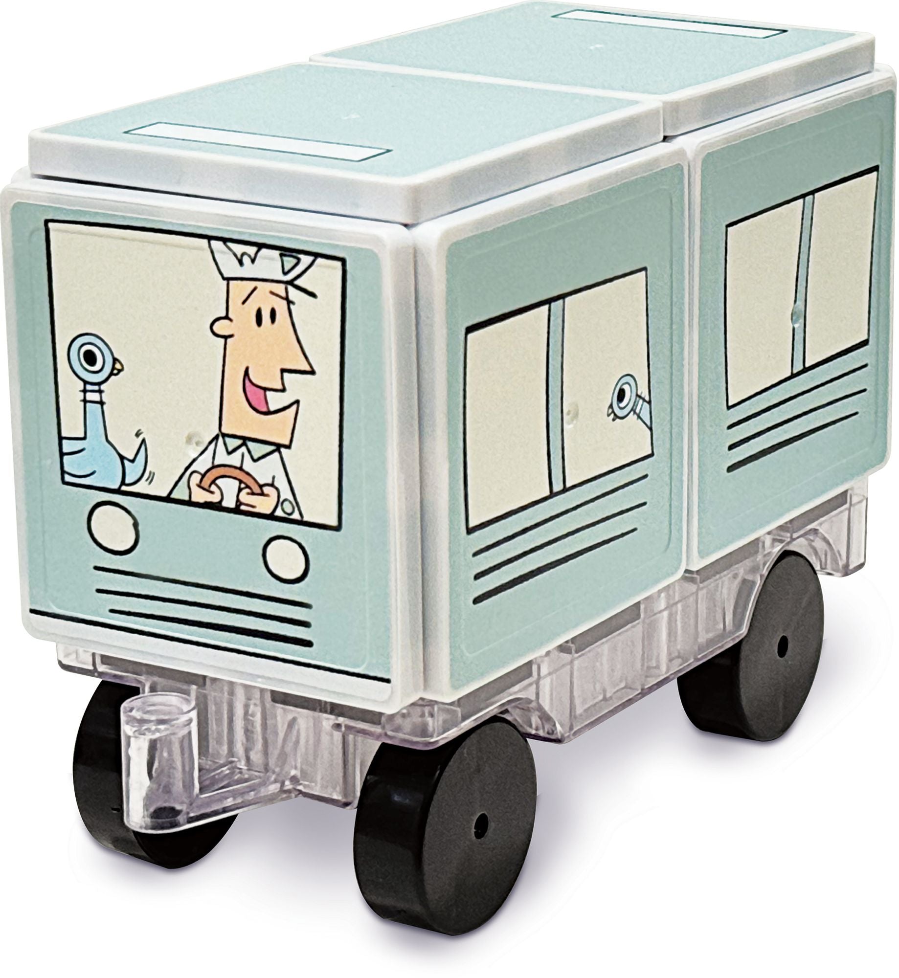 CreateOn Mo Willems Don't Let the Pigeon Build the Bus Magnetic Tiles 16pc