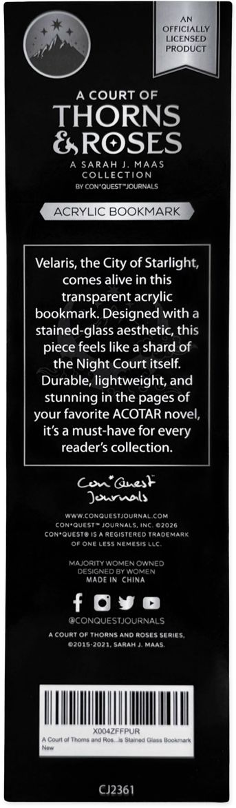 ACOTAR Velaris Stained Glass Bookmark