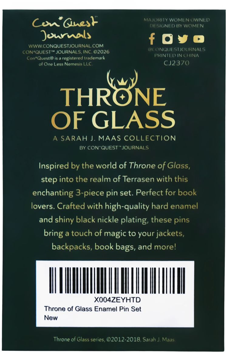 Throne of Glass Enamel Pin Set