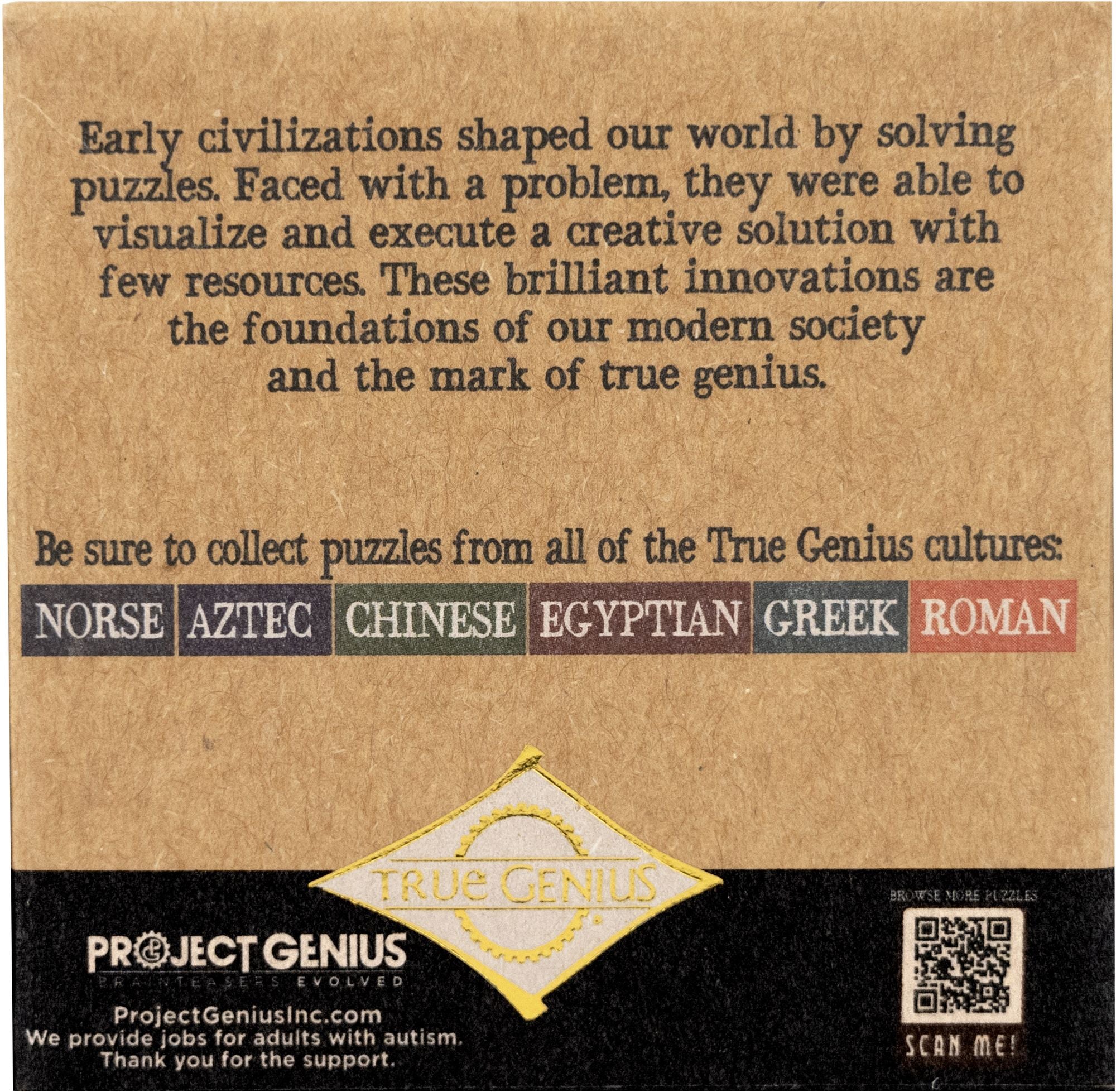 True Genius Sun Stone Wooden Brainteaser Puzzle