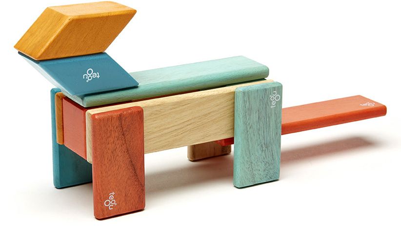14 Piece Tegu Magnetic Wooden Block Set, Sunset