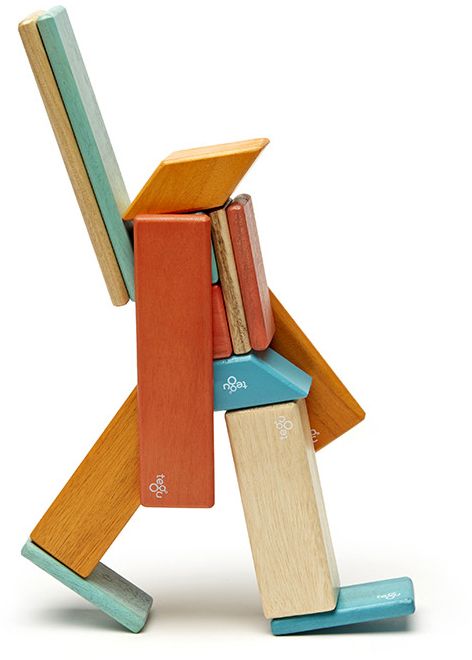 14 Piece Tegu Magnetic Wooden Block Set, Sunset