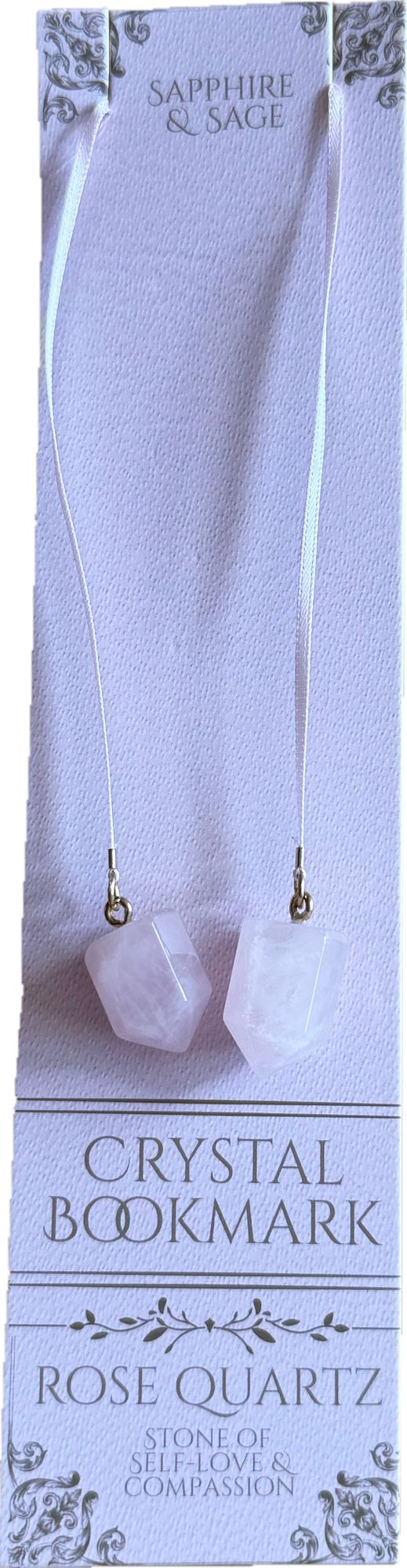 Rose Quartz Crystal Bookmark