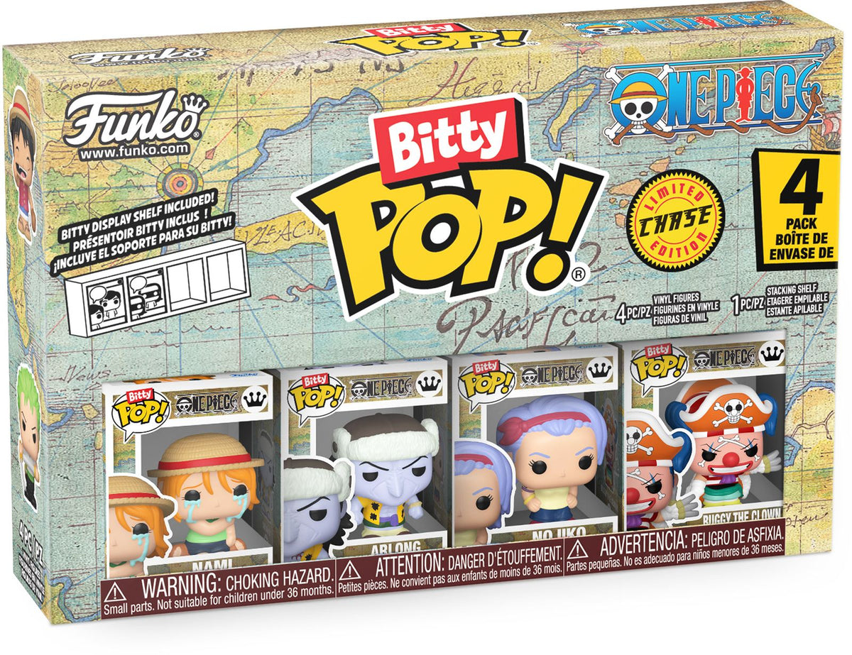 Funko Bitty POP! 4 Pack Animation: One Piece, Nami, Arlong, Nojiko, and a Chase Bitty POP! Vinyl Figures
