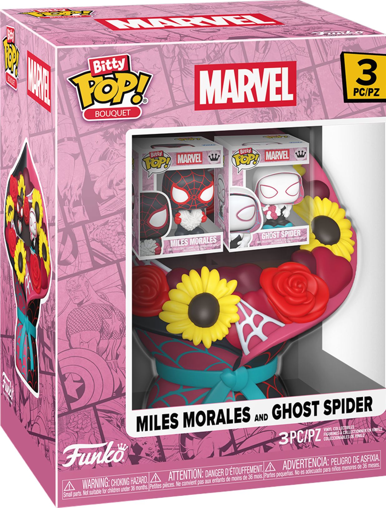 Funko Bitty POP! Bouquet: Spiderman, Miles Morales and Ghost Spider Bitty Bouquet