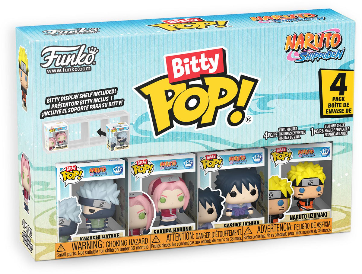 Funko Bitty POP! 4 Pack Animation: Naruto, Team 7 with Chase Bitty POP! Vinyl Figures