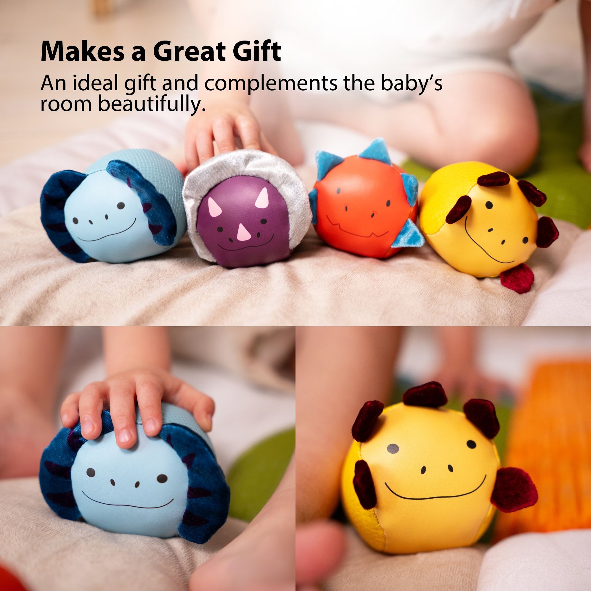 Roly Poly Balls - Dino Set of 4