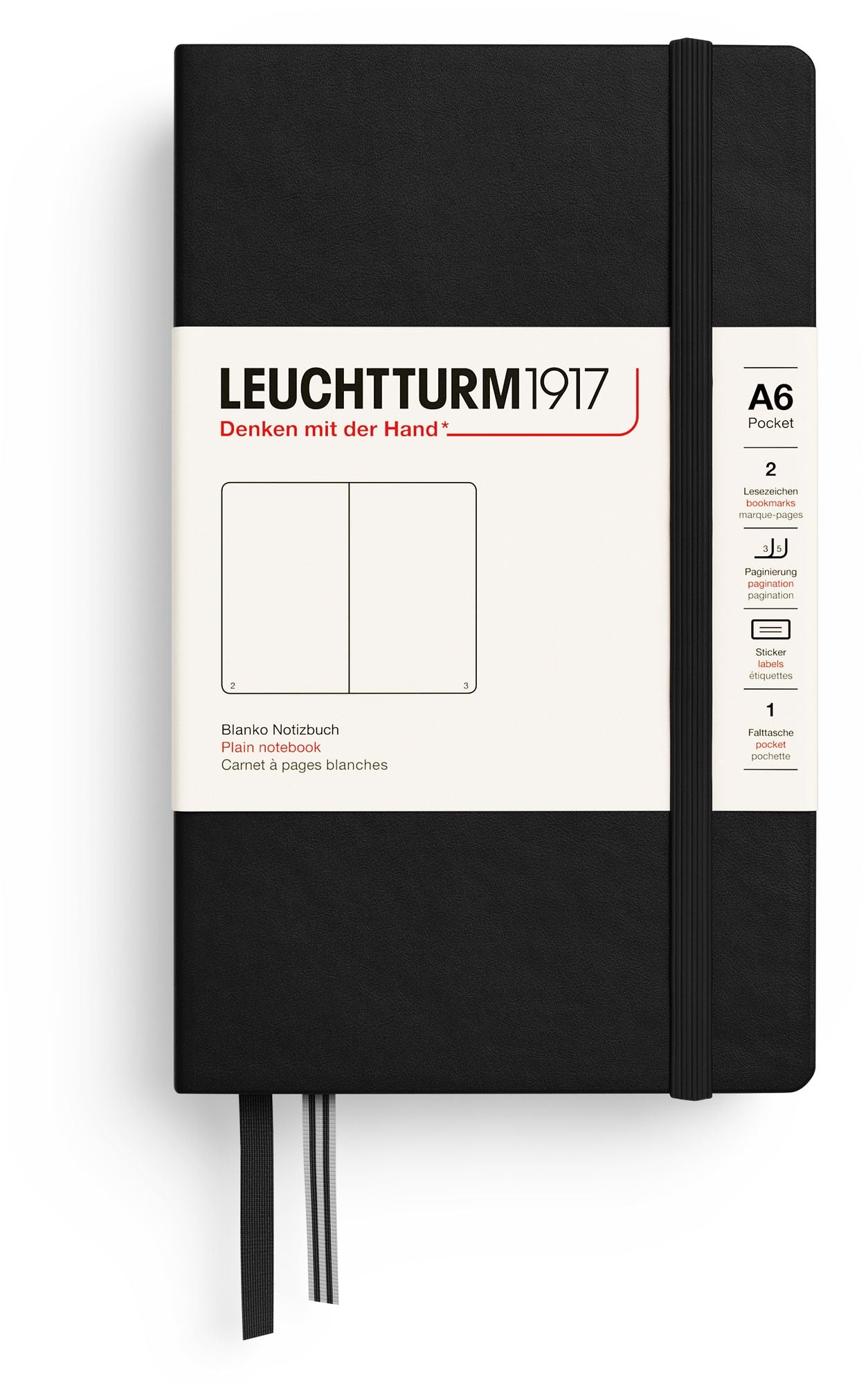 Black, Pocket (A6), 187 p., plain