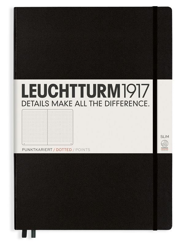 Black, Master Slim (A4+), 123 p., dotted