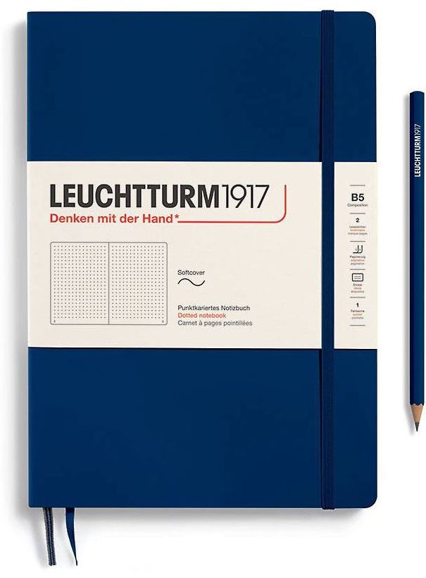 Leuchtturm1917 Navy Softcover Composition Dotted Journal