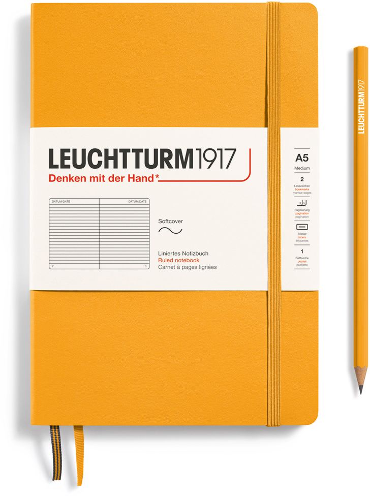 Leuchtturm1917 Rising Sun, Softcover, Medium (A5), 123 p., ruled