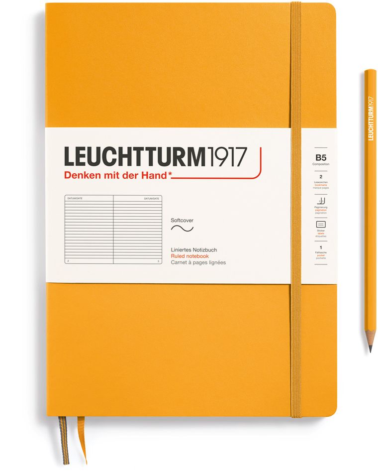 Leuchtturm1917 Rising Sun, Softcover, Composition (B5), 123 p., ruled
