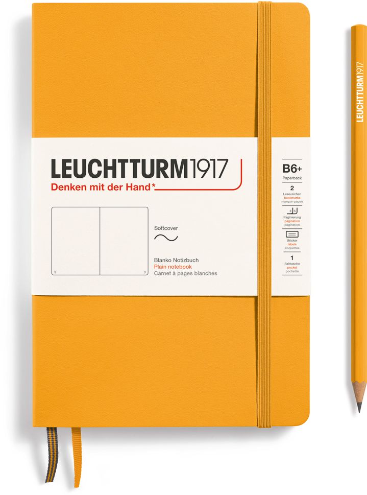 Leuchtturm1917 Rising Sun, Softcover, Paperback (B6+), 123 p., plain