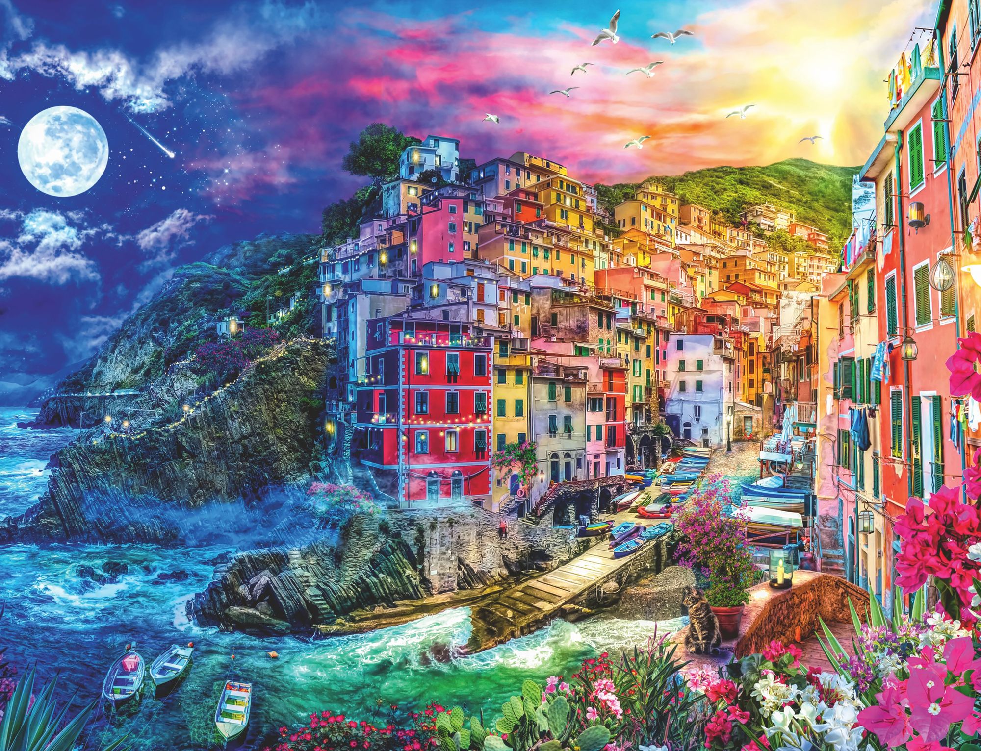 Colorful Cinque Terre 2000 Piece Puzzle