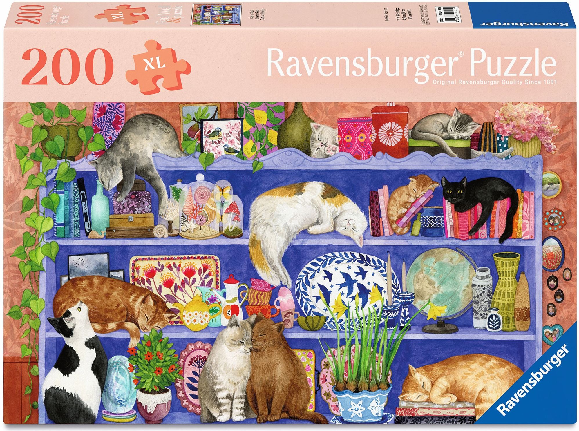 Cats on a Shelf XL 200 pc puzzle