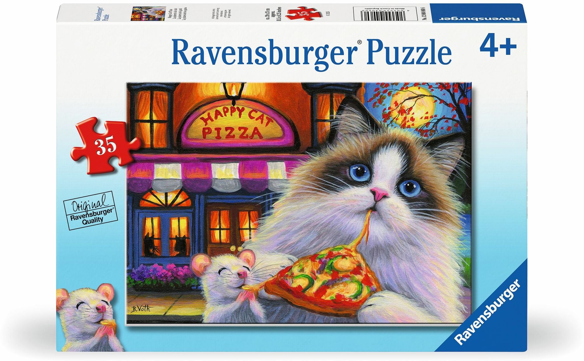 Happy Cat Pizza 35 Piece Puzzle
