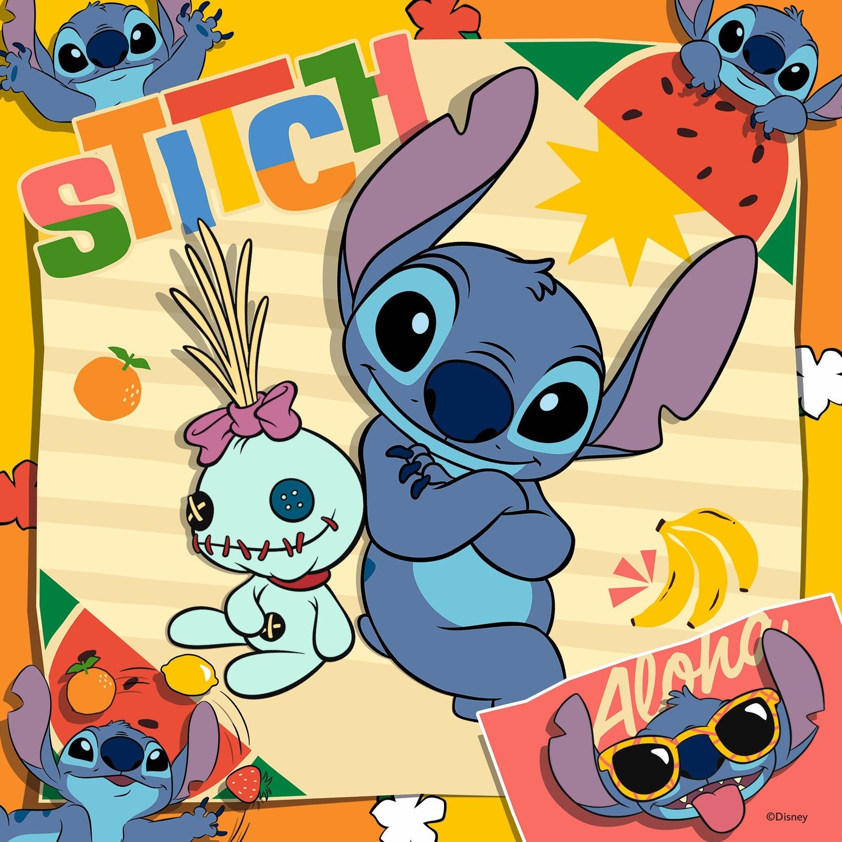 Disney Stitch - 3 x 49 pc puzzles