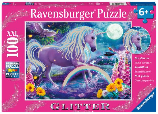 Glitter Unicorn 100 pc puzzle