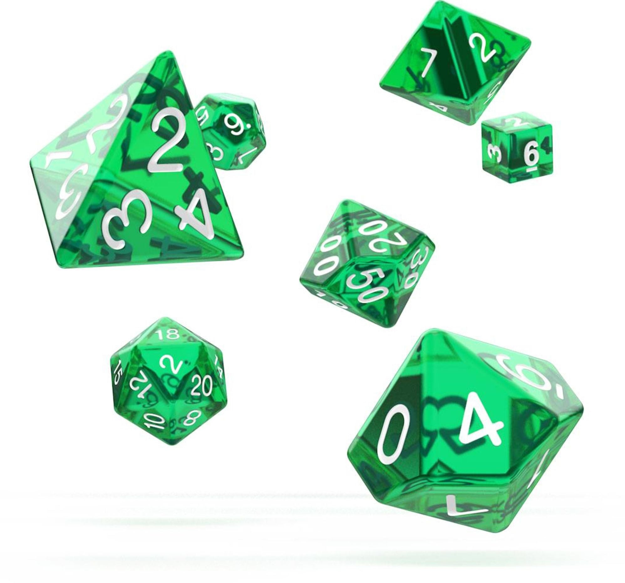 Oakie Doakie Dice Translucent Green (7)