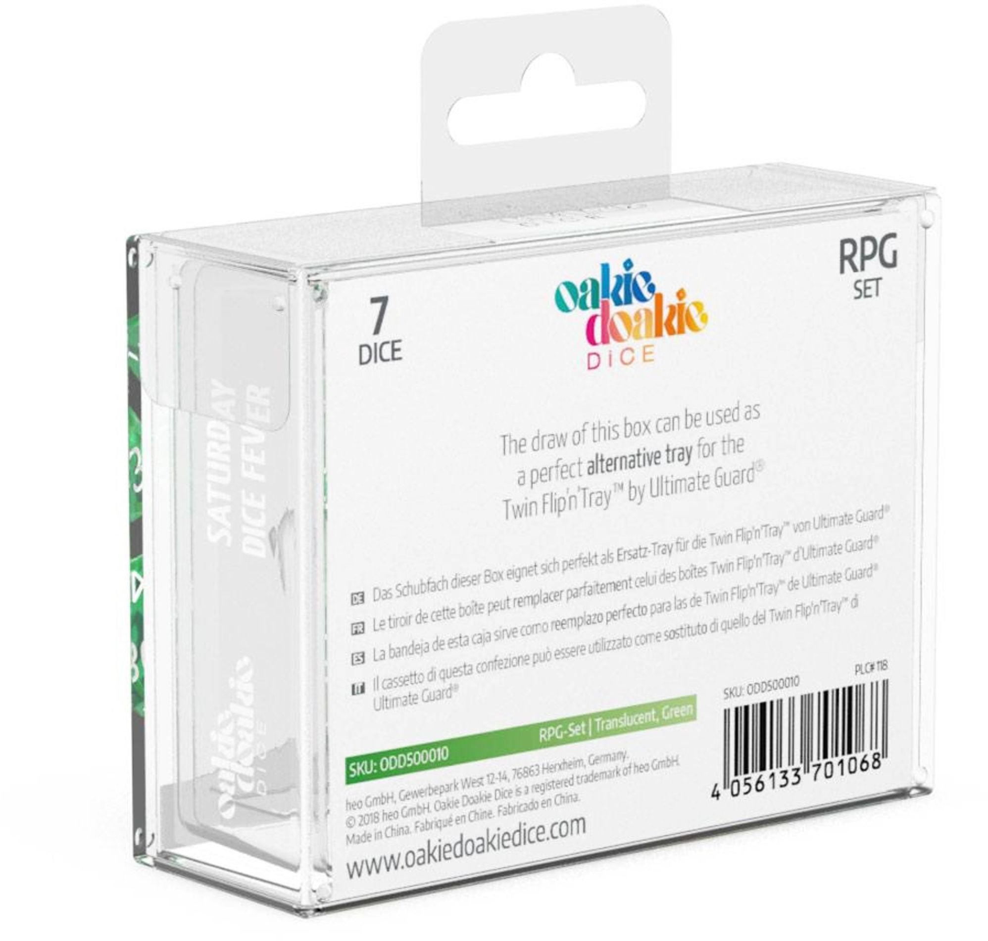Oakie Doakie Dice Translucent Green (7)