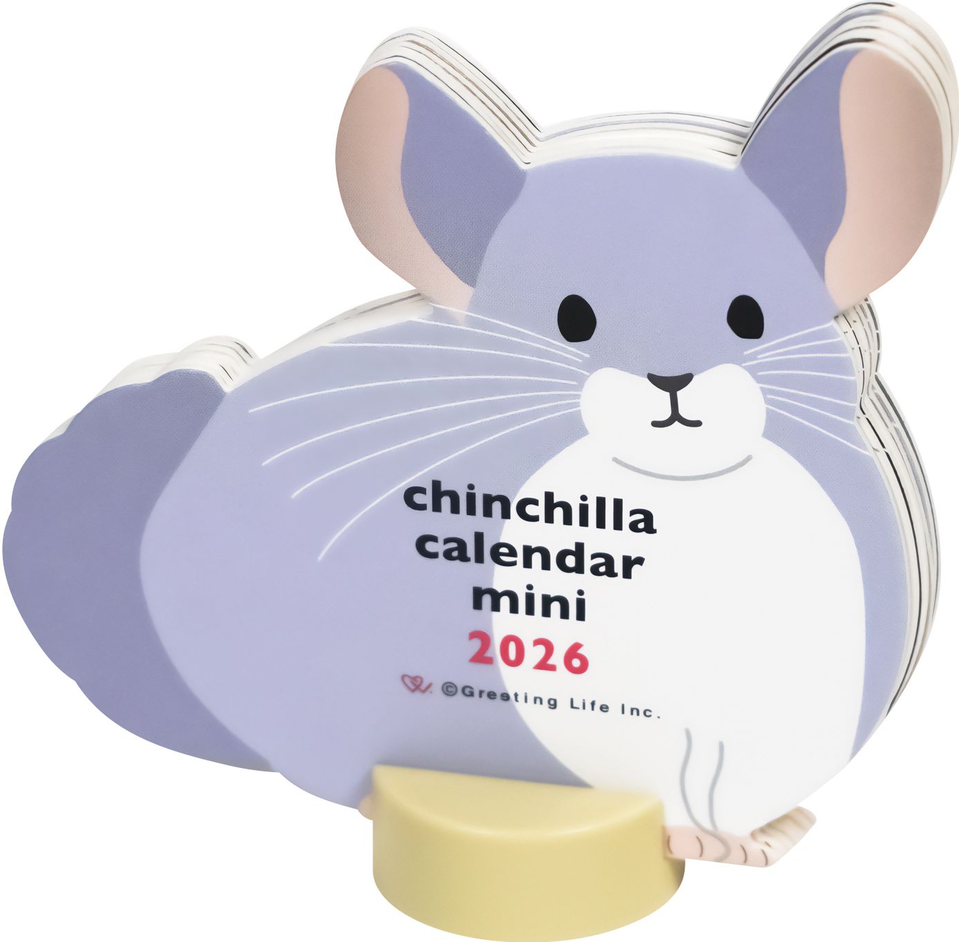 2026 ANIMAL DIE CUT MINI CALENDAR-CHINCHILLA