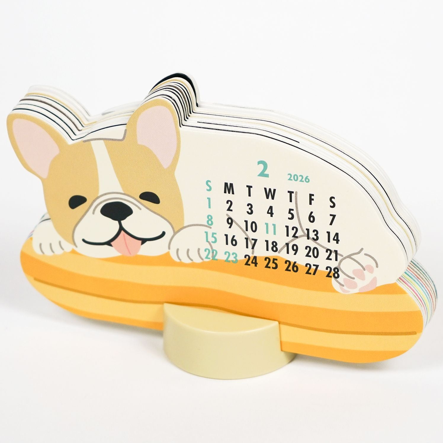 2026 ANIMAL DIE CUT CALENDAR - FRENCH BULLDOG