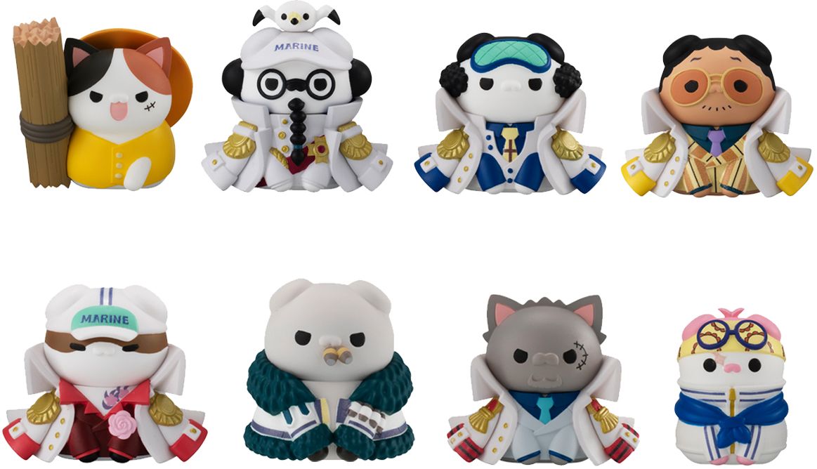 Nyan Piece Nyan! ver. Luffy vs Marines "One Piece" (Box/8), Megahouse Mega Cat Project Blind Box