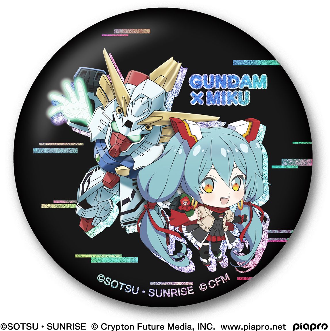 Gundam x Miku Memorial Can Badge Set "Gundam", Bandai Shokugan Can Badge