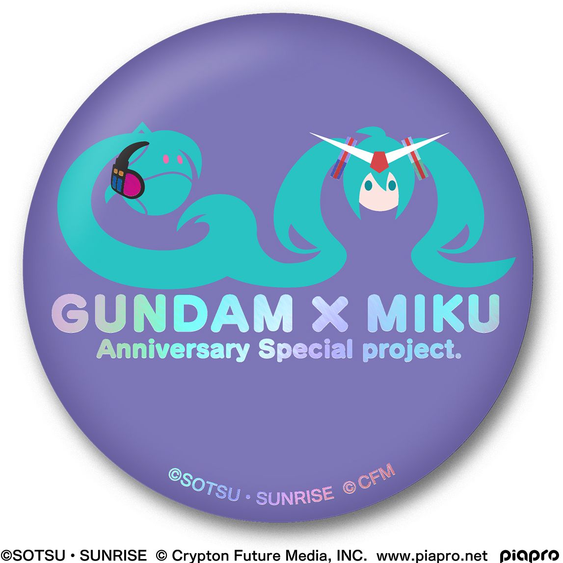 Gundam x Miku Memorial Can Badge Set "Gundam", Bandai Shokugan Can Badge