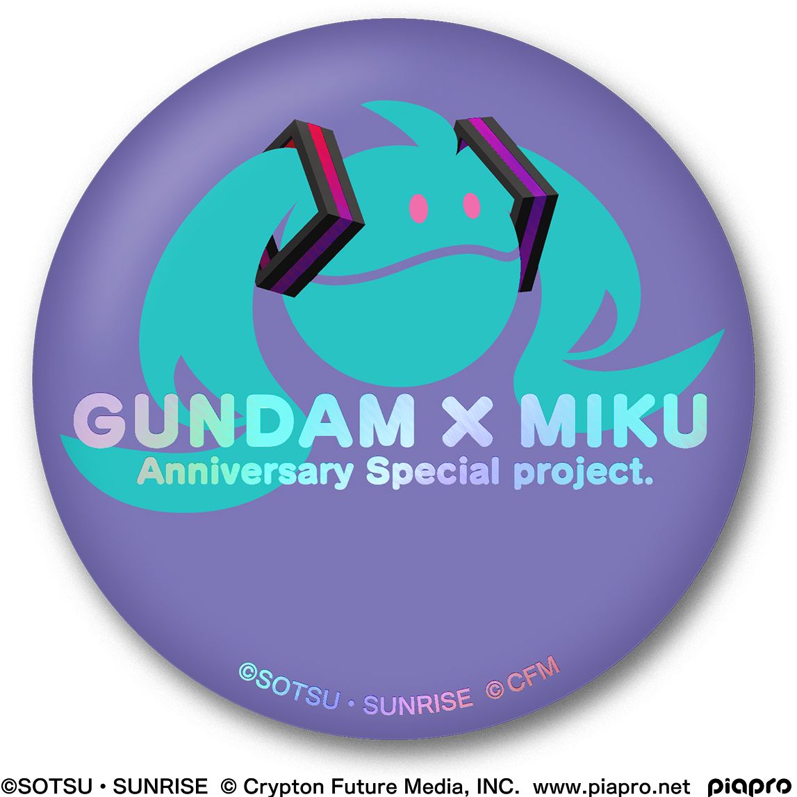 Gundam x Miku Memorial Can Badge Set "Gundam", Bandai Shokugan Can Badge