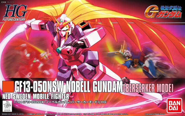#129 Nobell Gundam Berserker Mode, G Gundam, Bandai Hobby 1/144 HGFC
