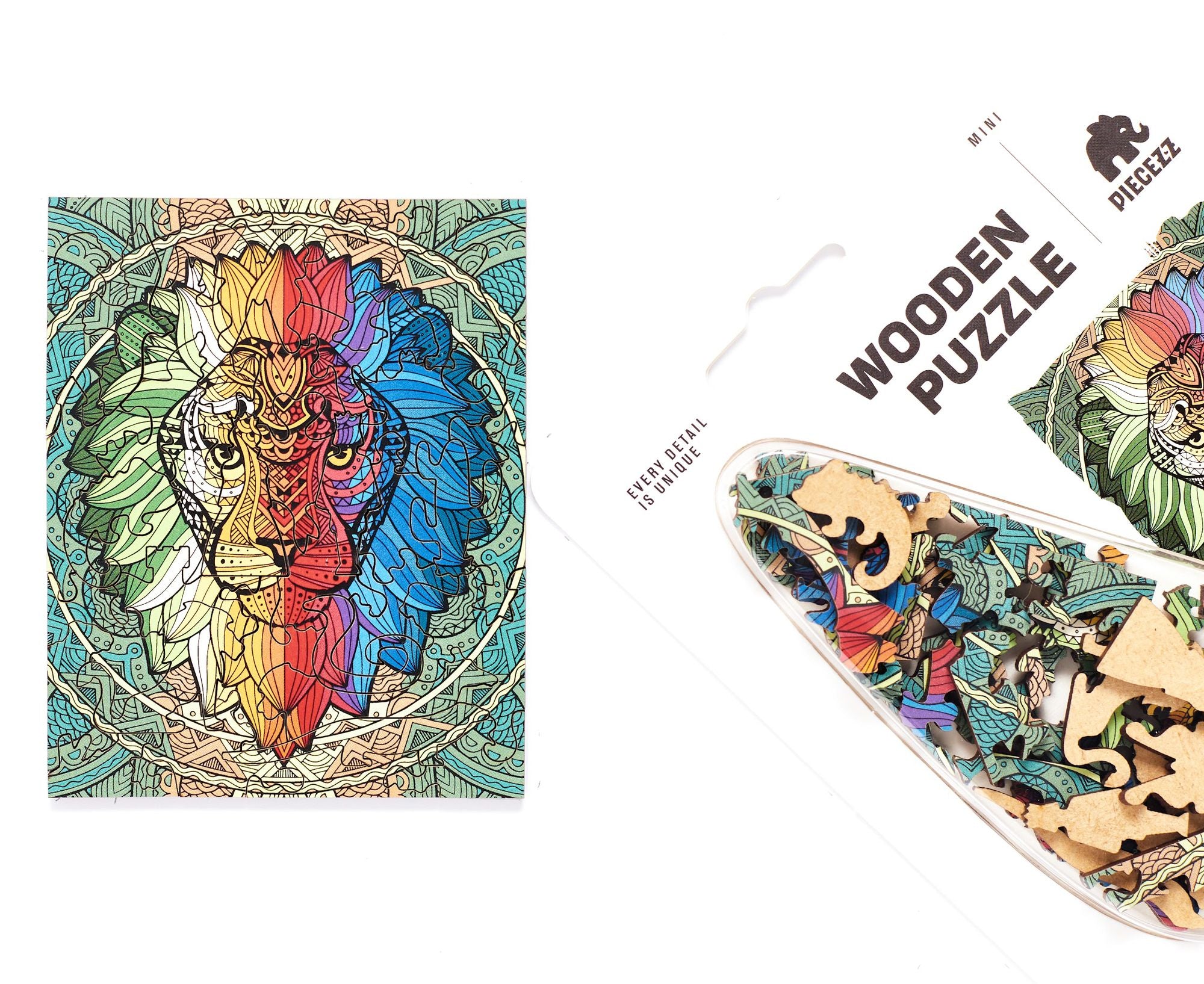 Lion 40 Piece Wooden Piecezz Pocket