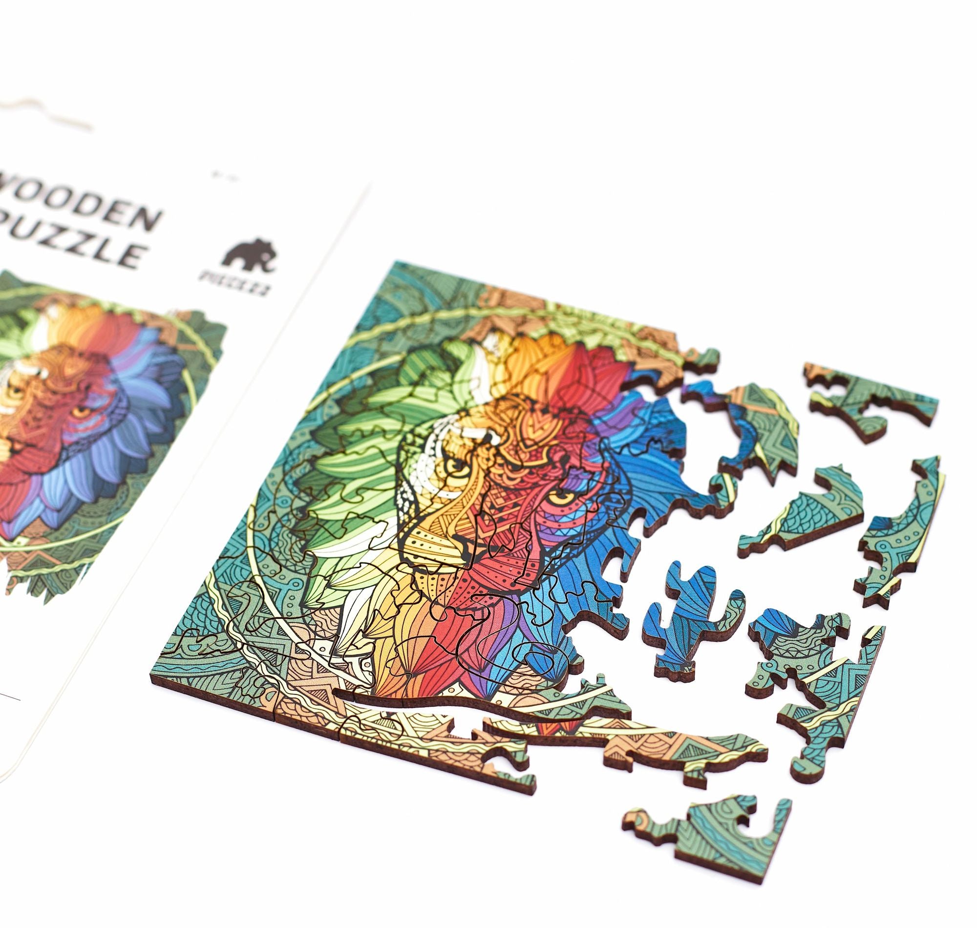 Lion 40 Piece Wooden Piecezz Pocket