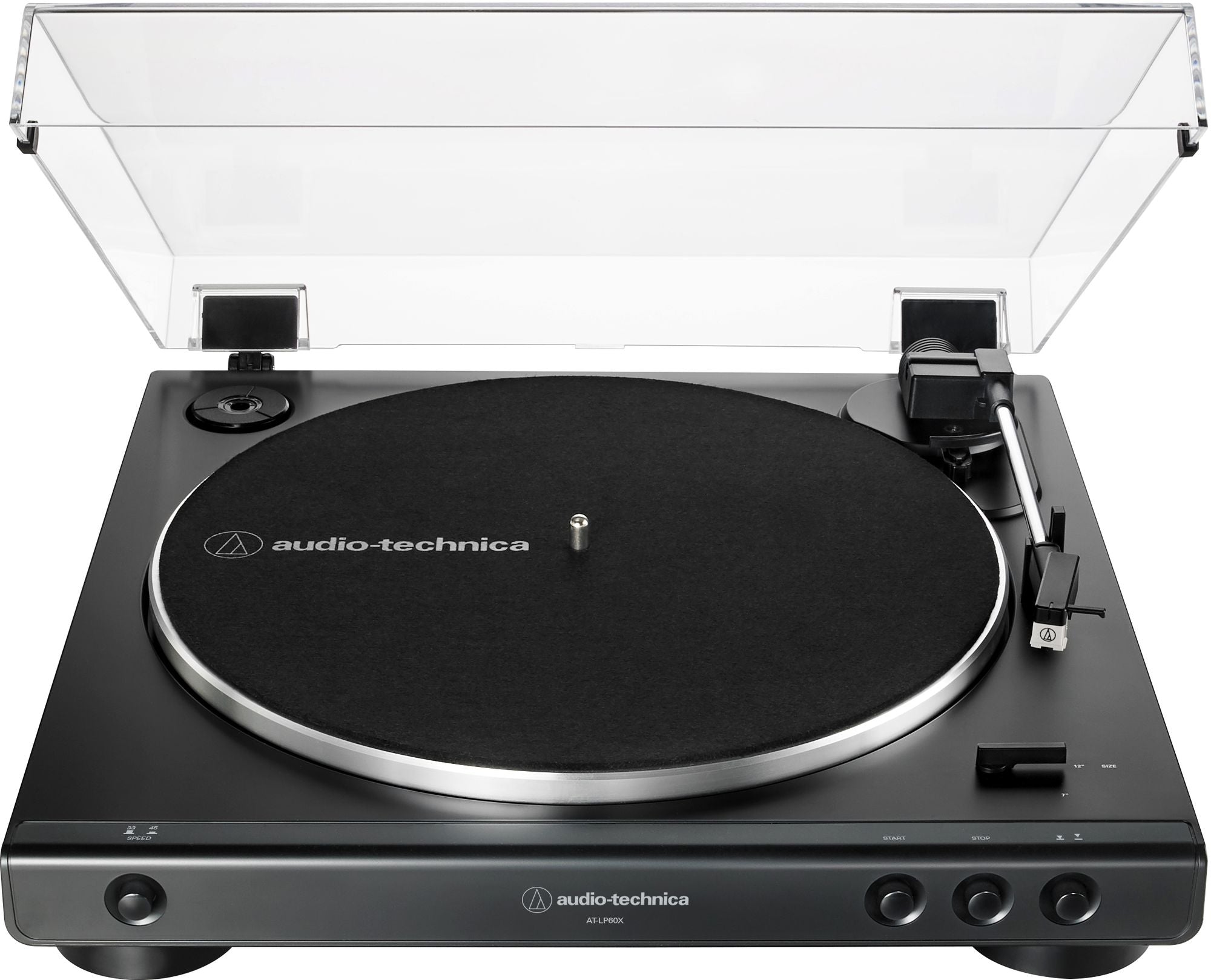 Audio-Technica AT-LP60X-BK Fully Automatic Belt-Drive Stereo Turntable - Black
