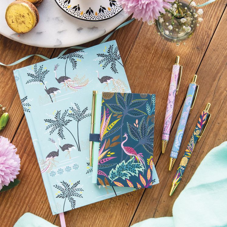 Sara Miller Savannah Fabric A5 Journal GO