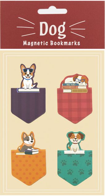Woof: Set of 4 Magnetic Bookmarks