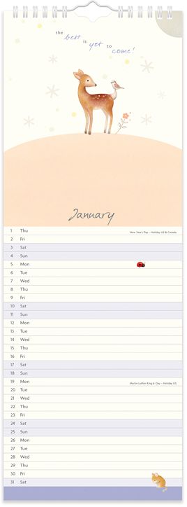 2026 Ginger Betty Slim Calendar