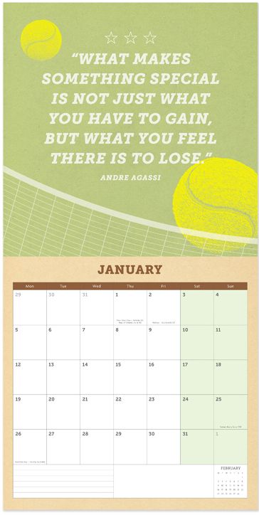 2026 Sports Quotes SQ Calendar