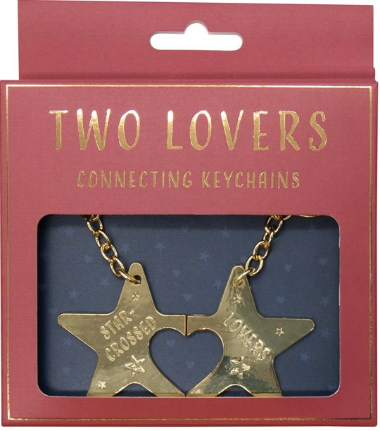 Star Crossed Lover Key Chain, Set of 2