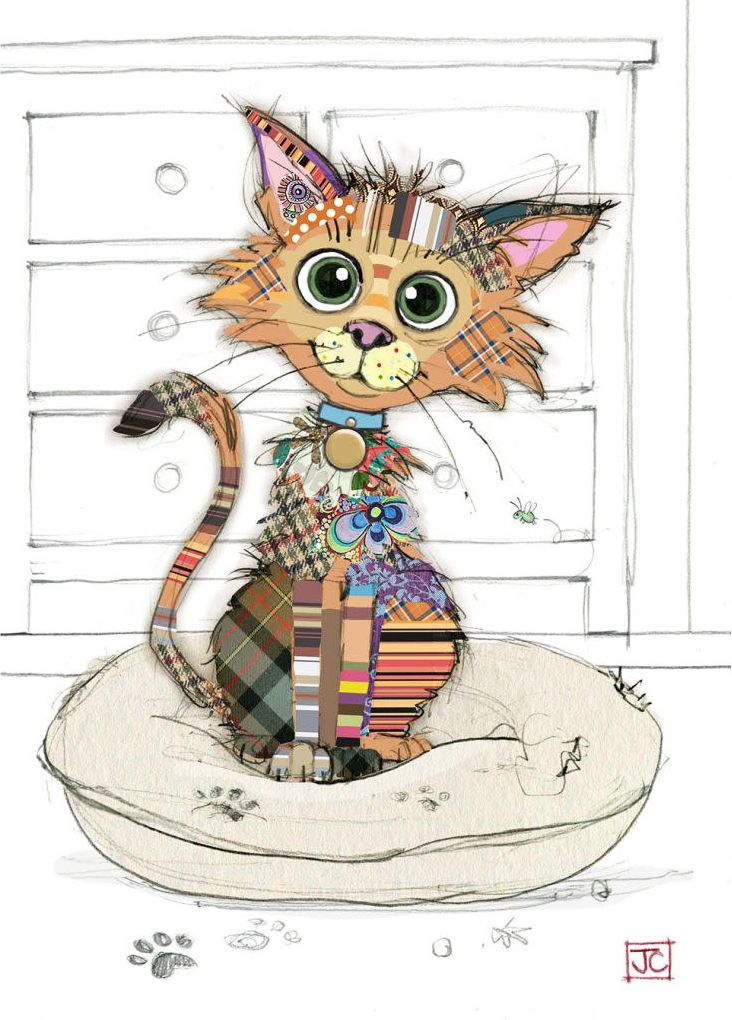 BLANK KIMBA KITTEN GREETING CARD