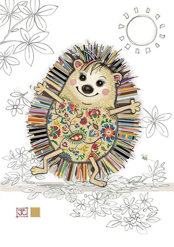 BLANK HATTIE HEDGEHOG GREETING CARD