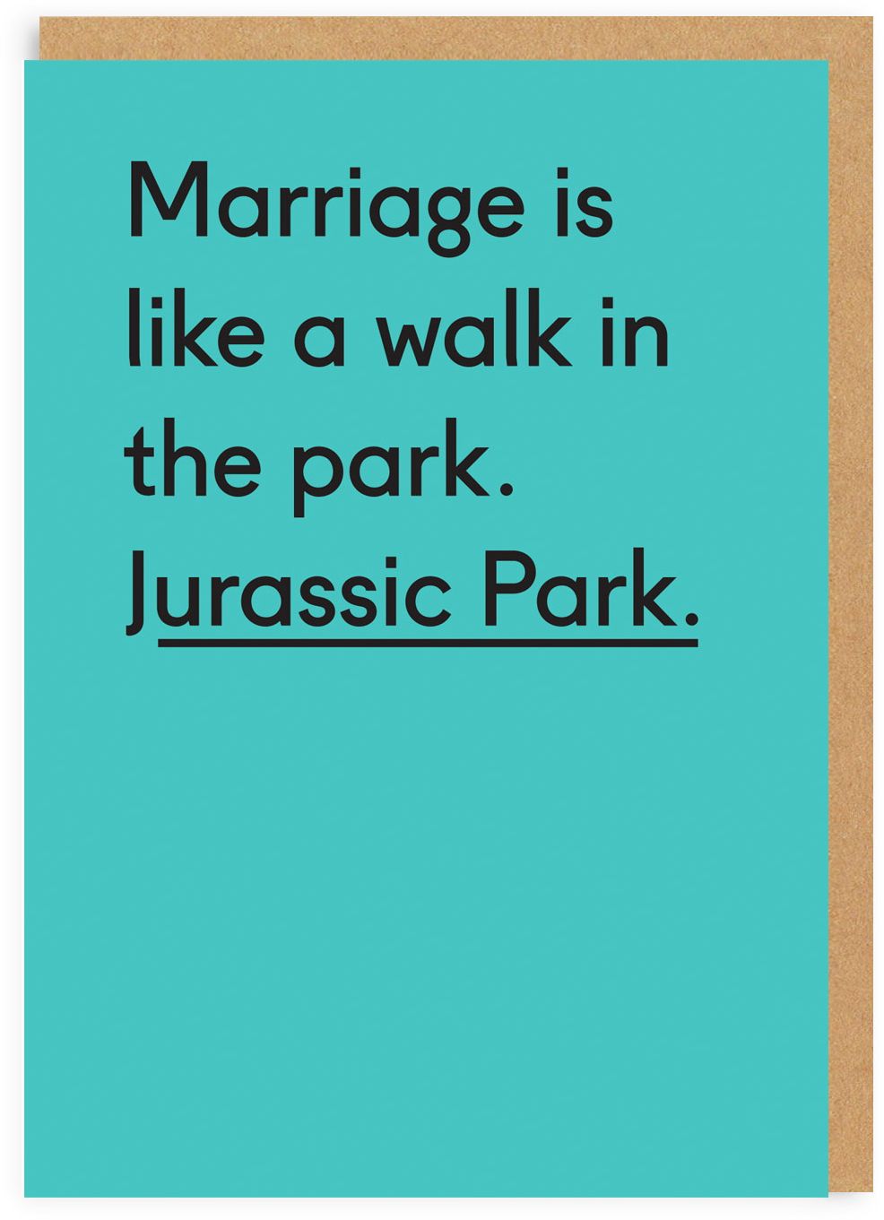 Jurassic Park Wedding Card