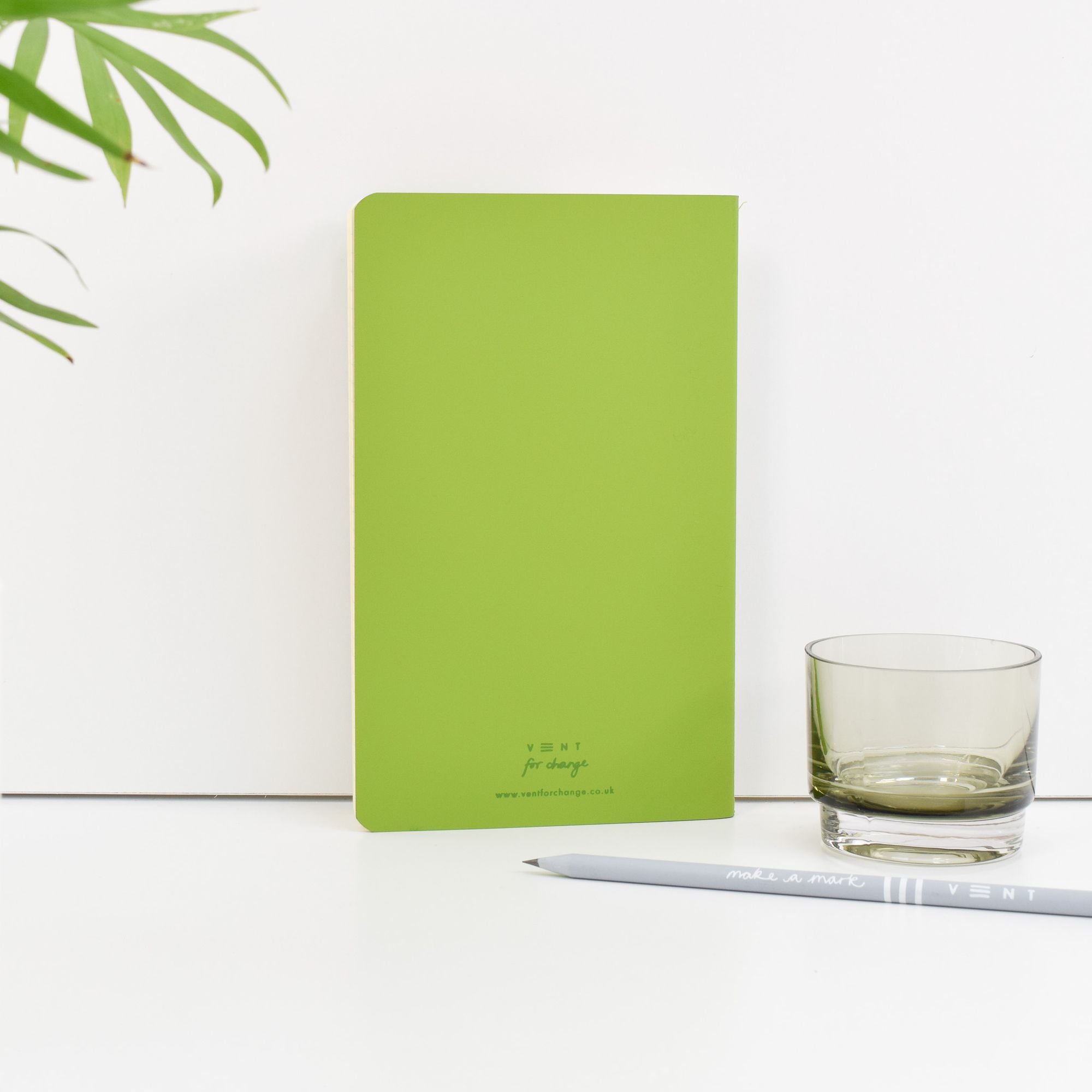 MAKE A MARK Medium Lined/Plain Notebook Green