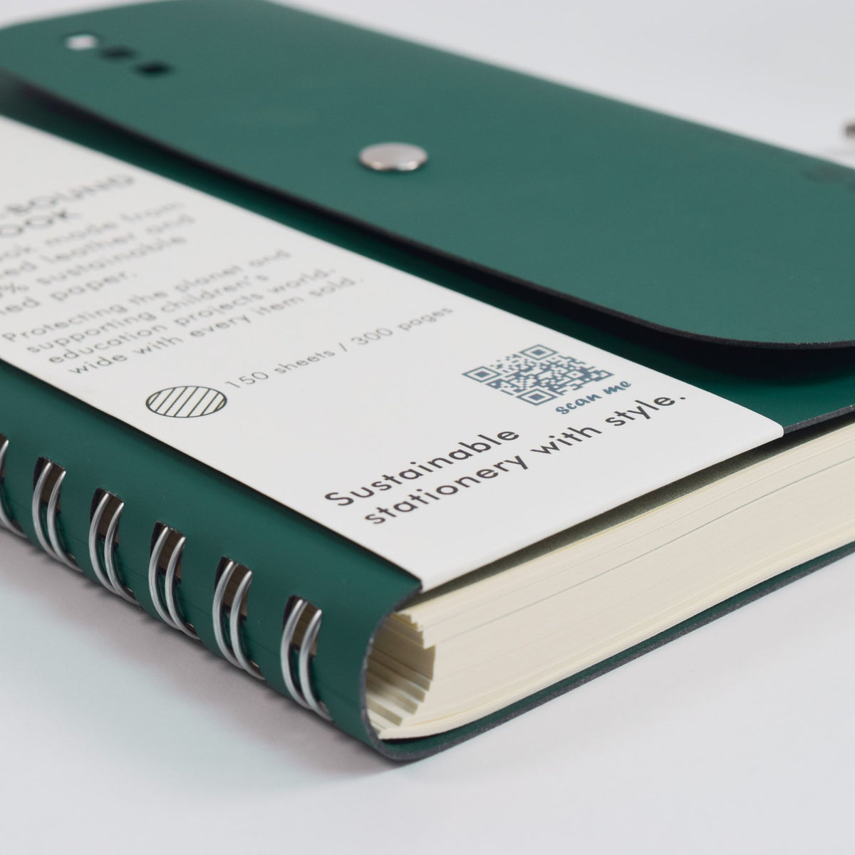LUXURY COLLECTION ETHOS A5 Large format Wirebound Lined Notebook Emerald Green